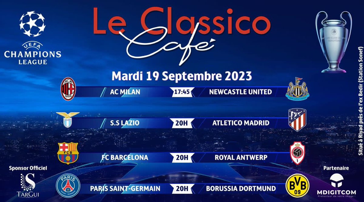 🚨 LA LIGUE DES #CHAMPIONS EST DE RETOUR 🔙

Venez suivre en direct dans une ambiance footballistique votre match préféré !

Alors quel match vas tu regarder  ?
 
 #uefachampionsleague #leaguedeschampions