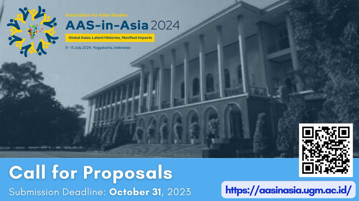 The #AASInAsia2024 conference will be co-hosted with <a href="/UGMYogyakarta/">UGM</a>, July 9-11. All panel and roundtable proposals must be submitted for consideration by October 31, 2023. Learn more: asianstudies.org/conferences/aa…