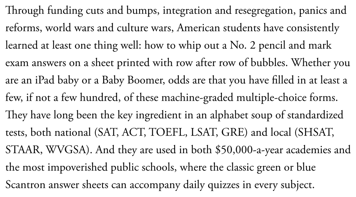 I absolutely love how @matteo_wong scopes this opening paragraph in his great new piece on the end of Scantron tests. theatlantic.com/technology/arc…