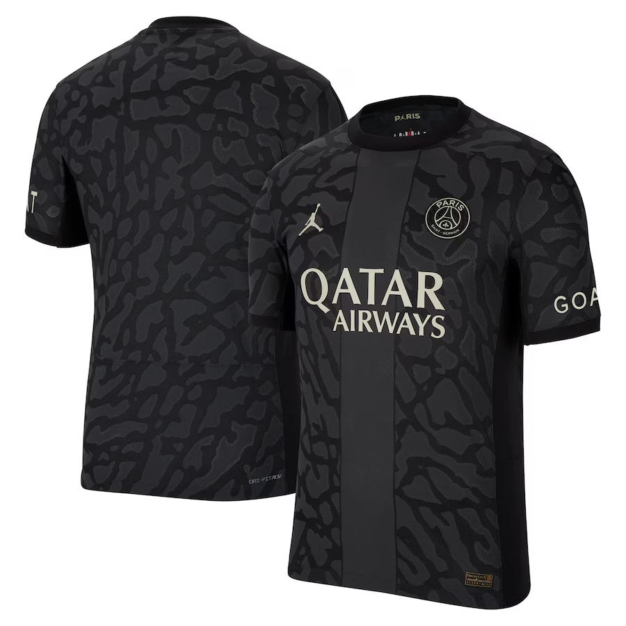 J23app's tweet photo. 2023-24 PSG x Jordan Third Kit on PSG Store

Link -> https://t.co/N6ziZMIOqT

*first time the iconic Elephant print appears on a football shirt https://t.co/P6KkUCQHp8