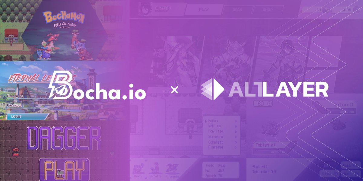 1/3  📢Pleased to announce that AltLayer’s rollups will be levelling up two of <a href="/Bocha_io/">Bocha.io</a>’s most exciting #blockchaingames - Eternal Legends and Bochaman!
