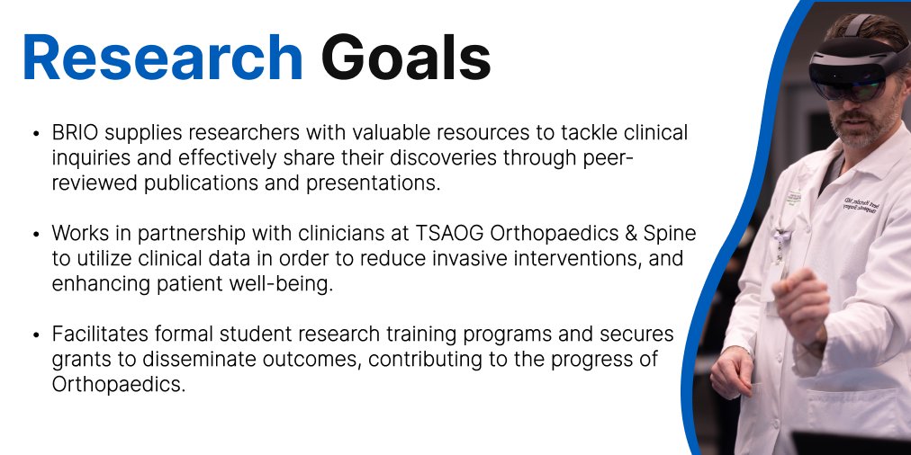 The Burkhart Research Institute for Orthopaedics (BRIO) supplies researchers with valuable resources to tackle clinical inquiries and effectively share their discoveries through peer-reviewed publications and presentations. For more information visit: brioresearch.org