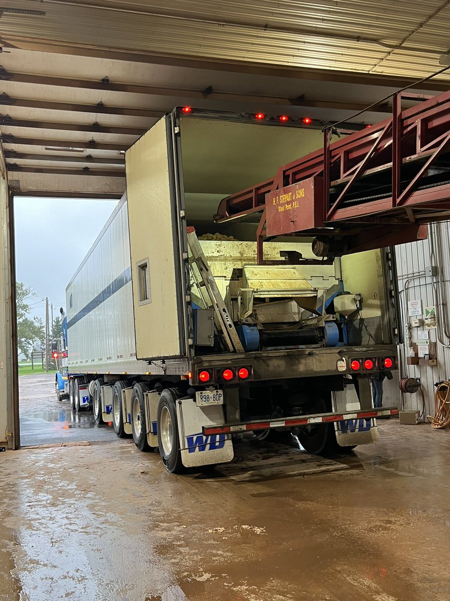 The first load of 2023 crop heading out. #peipotatoes