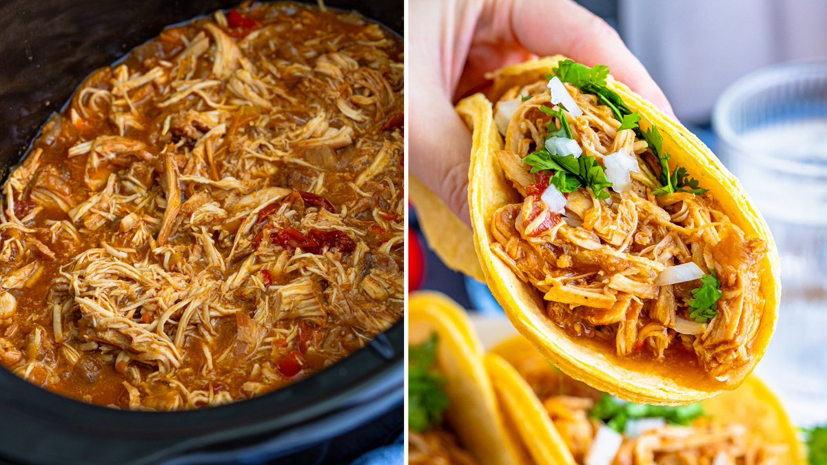 These shredded chicken tacos require almost no prep time. All you need to do is add the ingredients to the slow cooker and cook - the end result is tender, juicy, super flavorful chicken.
RECIPE: bellyfull.net/crockpot-shred…
