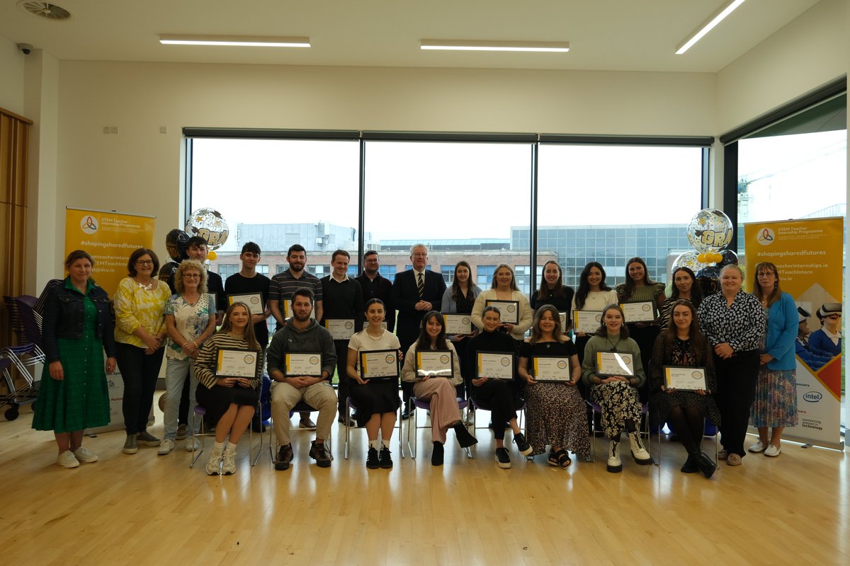 STEMTeachIntern's tweet image. That&apos;s a wrap on #STInt2023! Thank you so much to all our #interns who took part this year as well as our fantastic host companies. We had a great morning celebrating this year&apos;s achievements at our #graduation  ceremony in @DCU #ShapingSharedFutures
