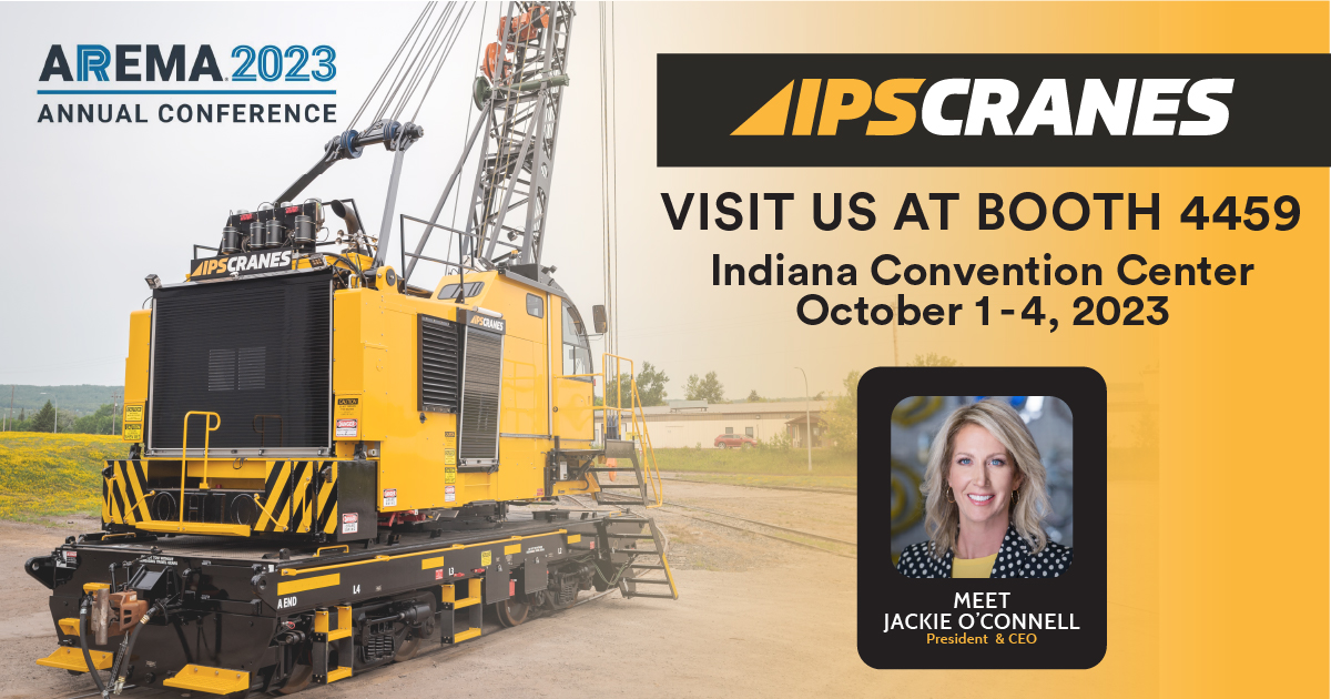 IPS Cranes will be attending the #AREMA Annual Conference. Be sure to stop by Booth 4459 from October 1-4 to say hello!