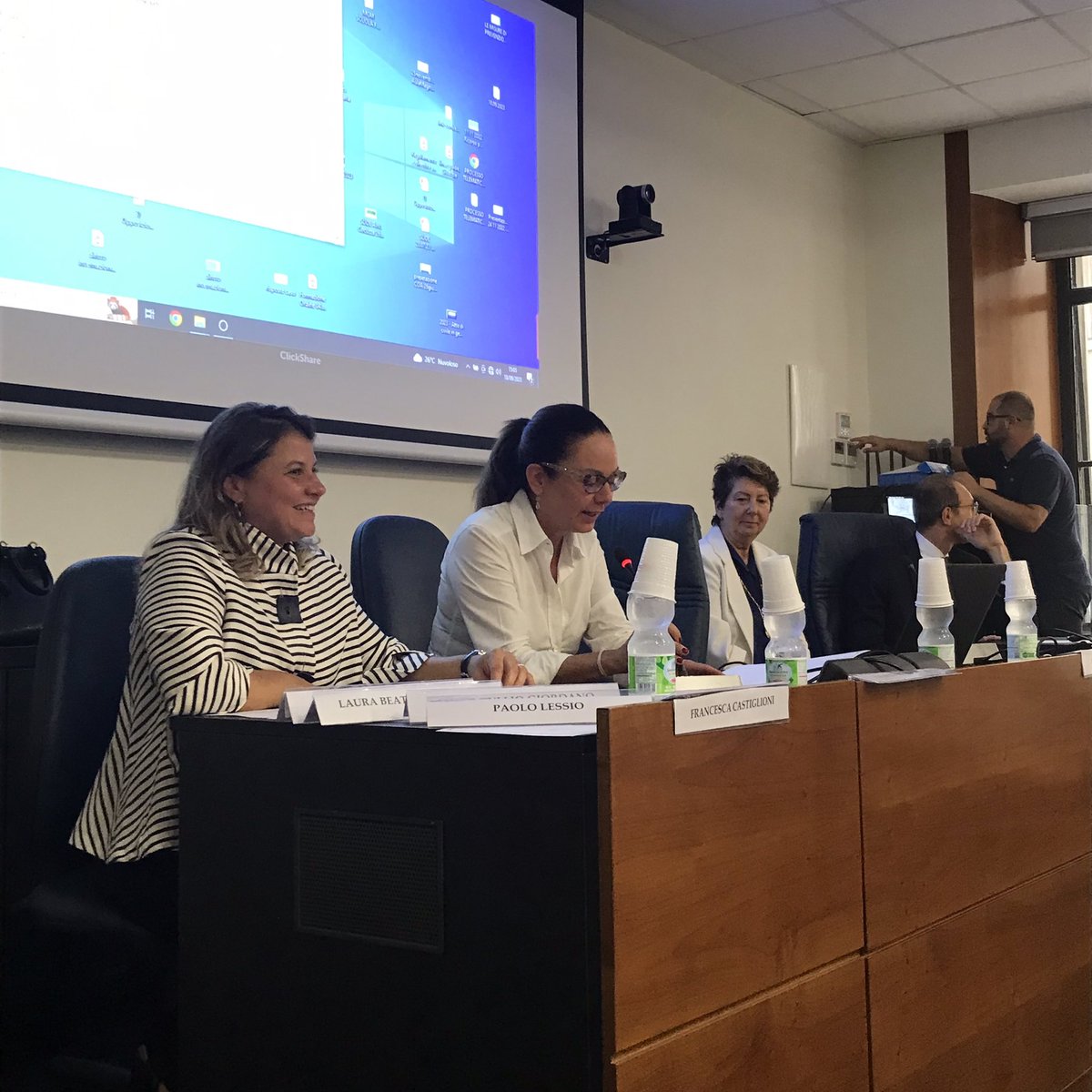 CryptoMadonne's tweet photo. ☀️Gm Holy Fam☀️ 
Yesterday CryptoMadonne was at the courthouse in Milan ⚖️ with the women of “Women Jurists Association” to talk about web3 blockchain and NFT 💜A real honor to bring the project to these places and meet such great people🌹 Thanks to Paolo for the invitation 🙏🌈 https://t.co/bGC72dm013