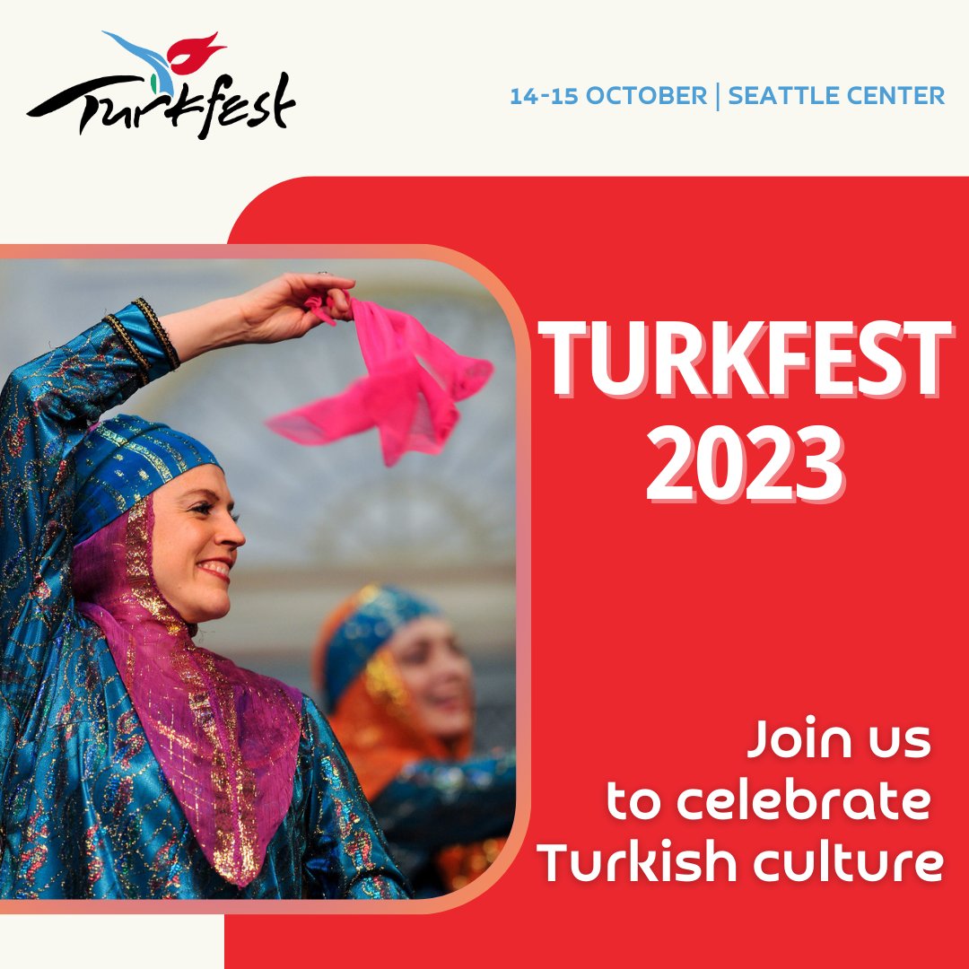 TurkfestSeattle's tweet photo. Join us to celebrate Turkish culture in @seattlecenter on 14-15 October! #Turkfest #Seattle https://t.co/qoSPdtbfO1