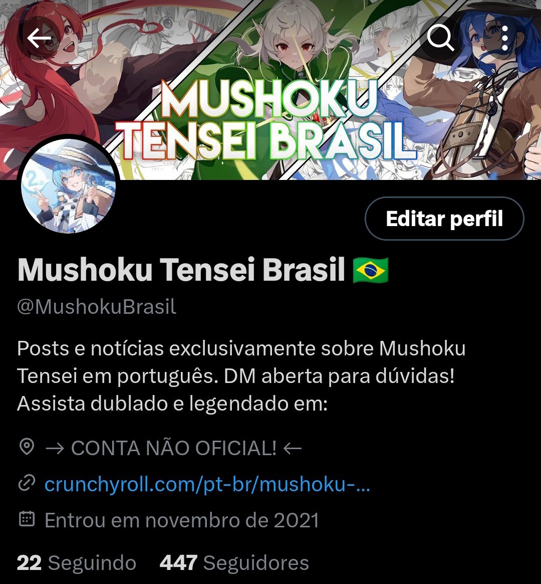 Mushoku Tensei Brasil 🇧🇷 (@MushokuBrasil) / X