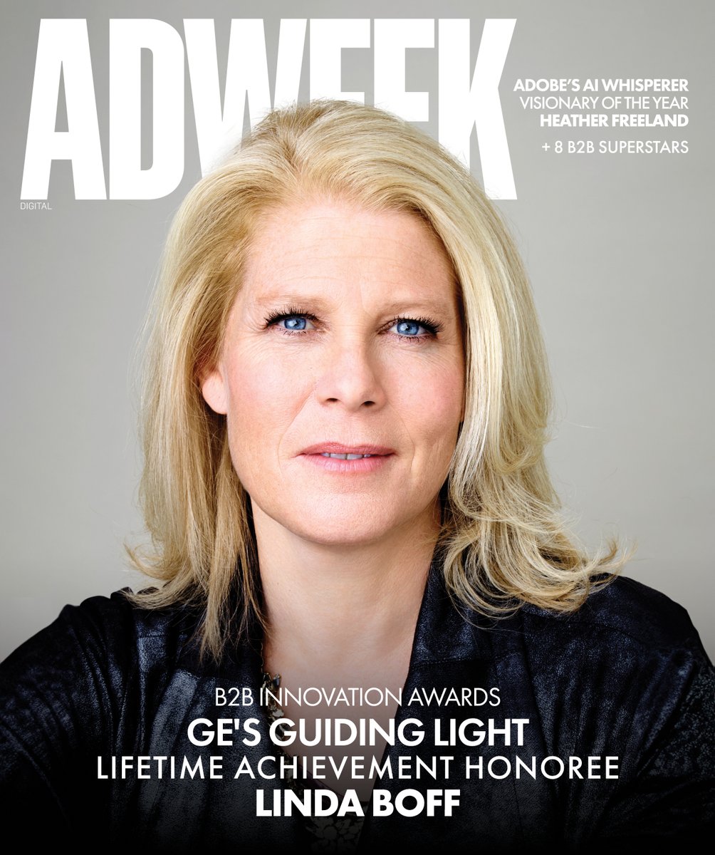 🏆 @lindaboff is Adweek's first B2B Innovation Award Lifetime Achievement honoree! In this cover story, Boff discussed the advantages of C-suite collaboration, being so good at marketing that engineers can’t ignore you, and the superpower of saying “yes.” adweek.it/46bNZO5