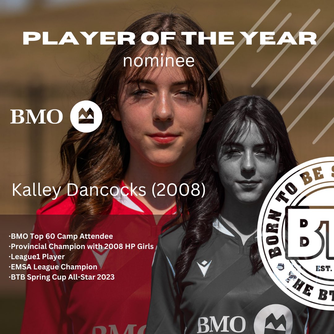 BMO Player of the Year (Ballon D’or) 2023 Nominees Awarded to the top male and female athlete within the club that not only plays a key role for their team on the pitch but also demonstrates outstanding behavior off the pitch. #btbway #btbproud #btbawards #bmogrowthegame