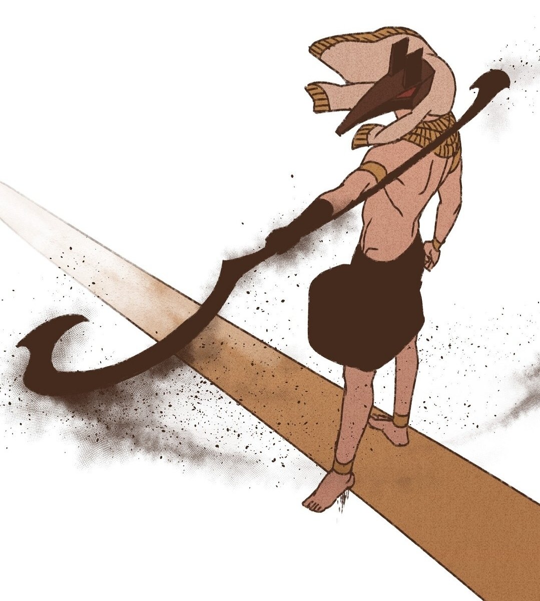 the man in front of you is the god of war damn right, he is so back!!!! horus is aroused...as am i ♥️♥️♥️