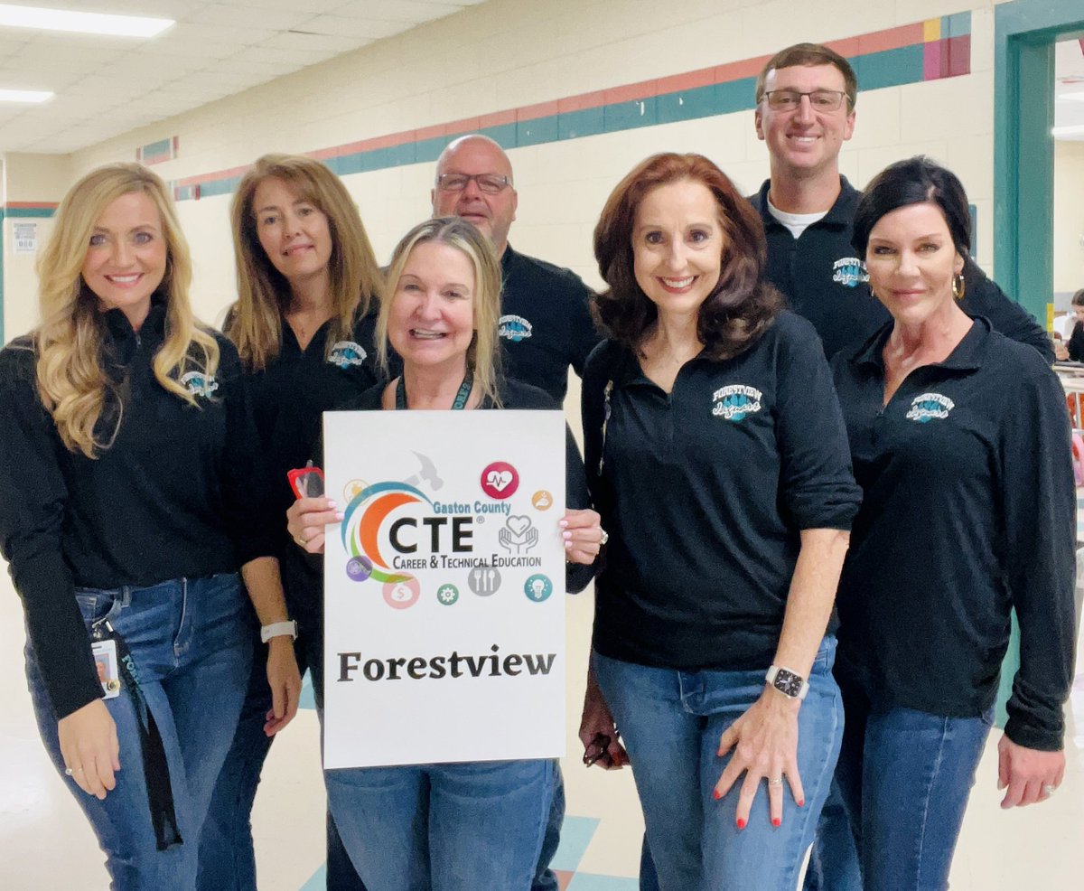 It is spirit week at Forestview! Today is “twin day” &amp; the CTE department is TWINNING &amp; WINNING! #cteworksforme #bestdepartment
