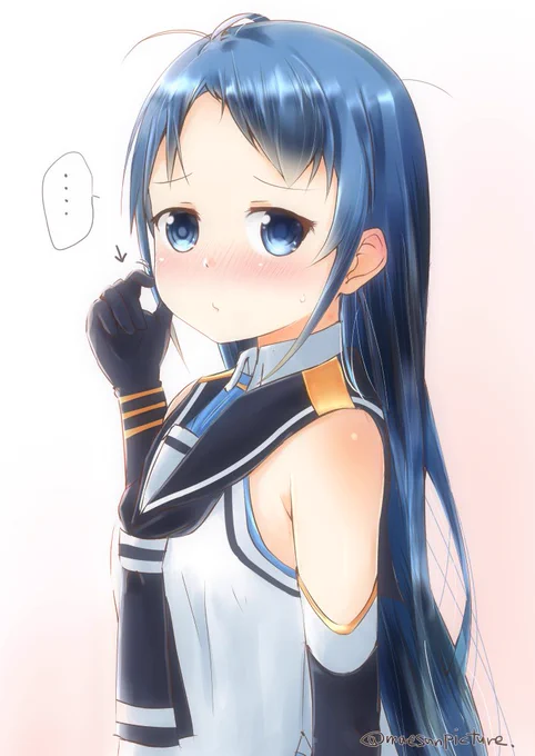 提督と秘密のサインを交わす五月雨ちゃん 