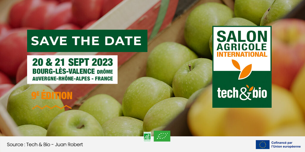 [Salon <a href="/TECHetBIO/">Tech&Bio</a> J-1 ! ]🌱🧑‍🌾
Rejoignez-nous au salon international @TECHetBIO2023 les 20 &amp; 21 septembre 2023 à Bourg-lès-Valence au Lycée agricole du Valentin.
➡️Rendez-vous stand B31, Village exposants.

🇪🇺 #EnjoyItsFromEurope #PrenezEnMainLaBio #fruits #légumes #bioréflexe