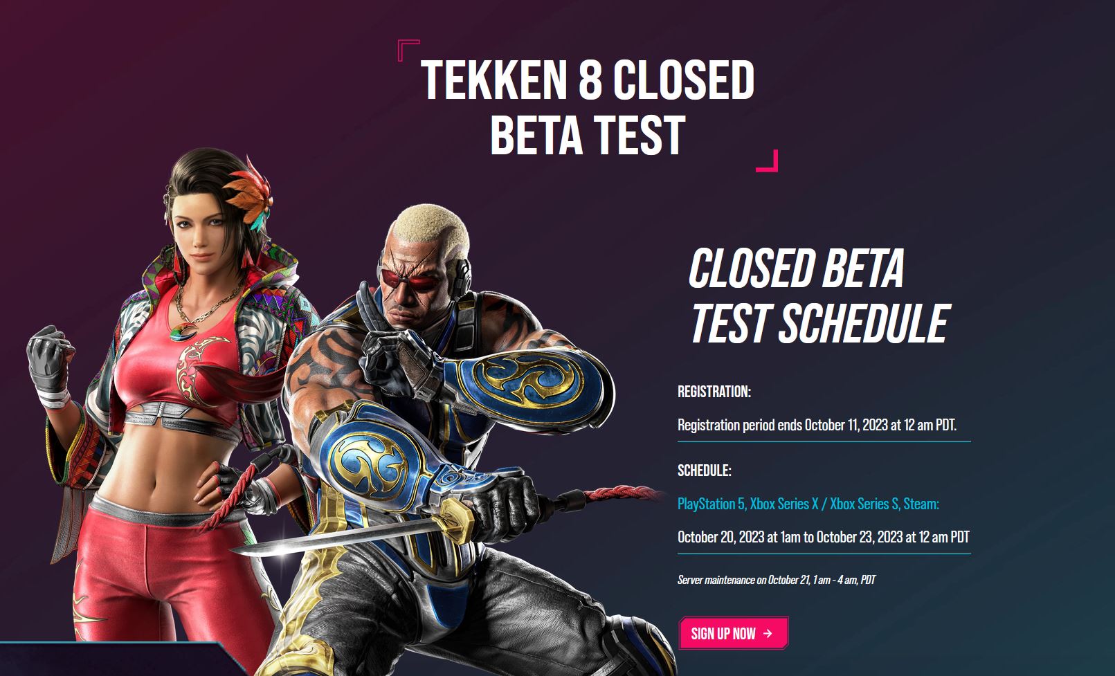 Cheap Ass Gamer on X: Tekken 8 Beta Sign Up via Bandai Namco