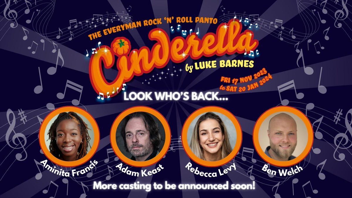 This year’s iconic Rock ‘n’ Roll panto sees the welcome return of @AminitaFrancis, Adam Keast, @rebeccalealevy and @BWelchben in Cinderella, at the Liverpool Everyman from 17 November to 20 January. Book now 👉 bit.ly/3PpWopB