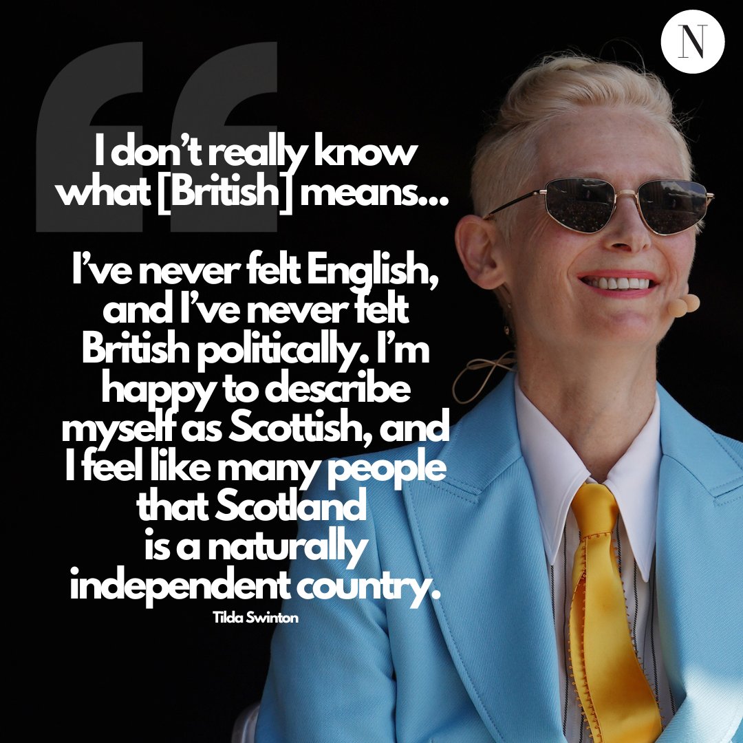 ScotNational's tweet photo. The legendary Tilda Swinton on Scotland ❤️🏴󠁧󠁢󠁳󠁣󠁴󠁿 https://t.co/lrBo5mJQ4R
