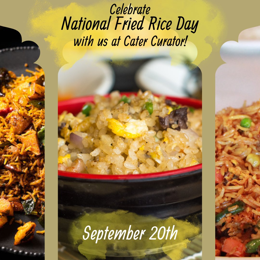 CaterCurator's tweet photo. National Fried Rice Day is coming up! No matter how you like your rice, we’ve got a caterer for you! Order for your upcoming event now! https://t.co/J1SeP6ocZ9