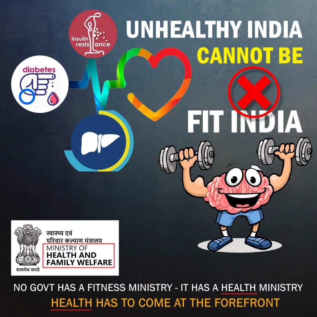 Health has to come at the forefront of Fitness. Increasing lifestyle ailments like diabetes are negative indicators of a fit nation and fit society. Let's STOP fooling ourselves. #health #fitness #fitindia #fitindiamovement #diabetes #diabetesawareness #reversediabetes