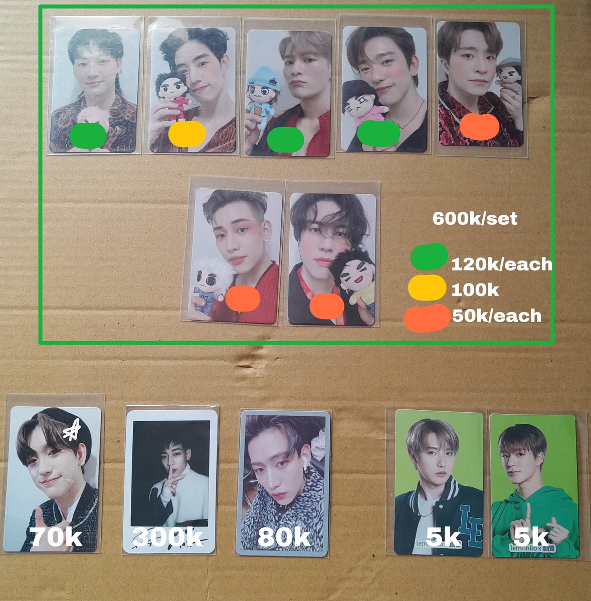 skkrtboy's tweet photo. [HELP RT] want to sell // wts ina
got7 (mostly Bambam), nct photocard

✅ req 🍊
✅️ cek condi
❌ exc packing
dm for details 💌

📍 surabaya, jatim

t. poca photocard pc got7 era aab gatse ahgase jayb mark jackson jinyoung youngjae bambam yugyeom jeno renjun https://t.co/sCagaPwHUT
