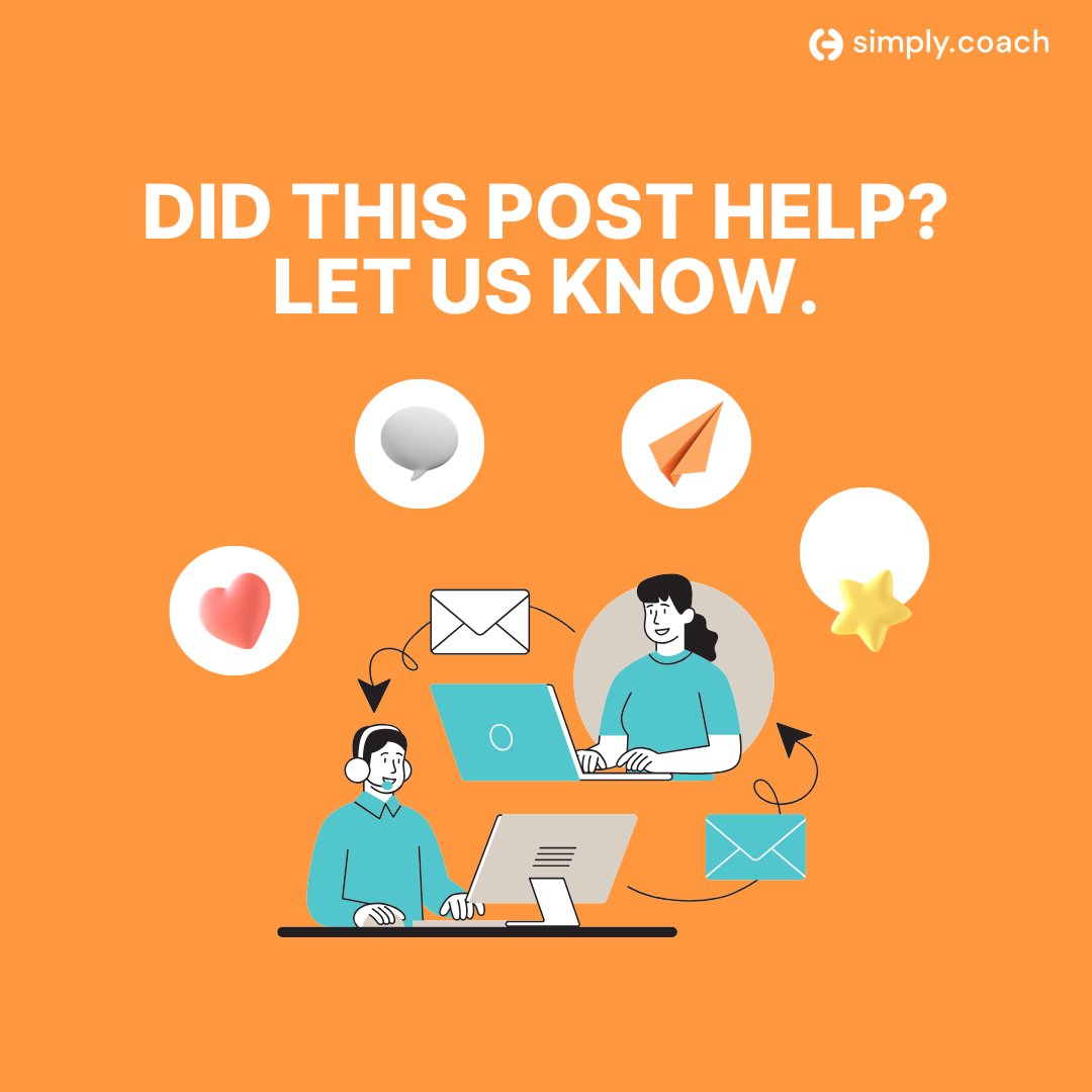 SimplyCoachHQ's tweet image. We&apos;re proud to have award-winning customer service that wows our customers! 

Drop a 👍 if this post helped. 

#customersupport #coachingsoftware #B2B #coachingbusiness #coachingtechnology #SimplyCoach #lifecoach #businesscoach #leadershipcoach #executivecoach