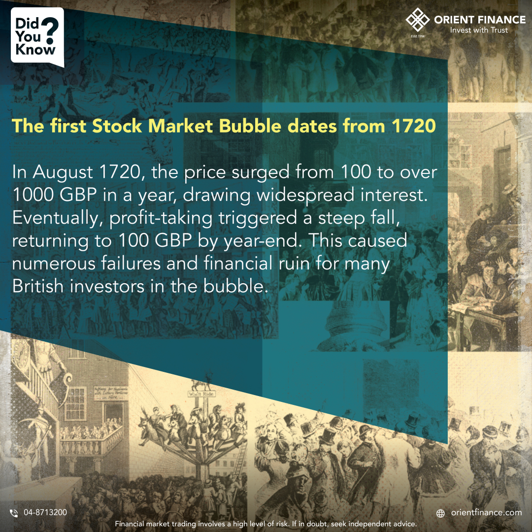 OrientFinance's tweet photo. The First Ever Stock market bubble!
048713200 | info@orientfinance.com | https://t.co/1NLu813lvG
#OrientFinance #bestinvestmentpartner #inUAE #SCA_Regulated #since1994 https://t.co/hxuaPOUtlC https://t.co/y33d64PWaC
