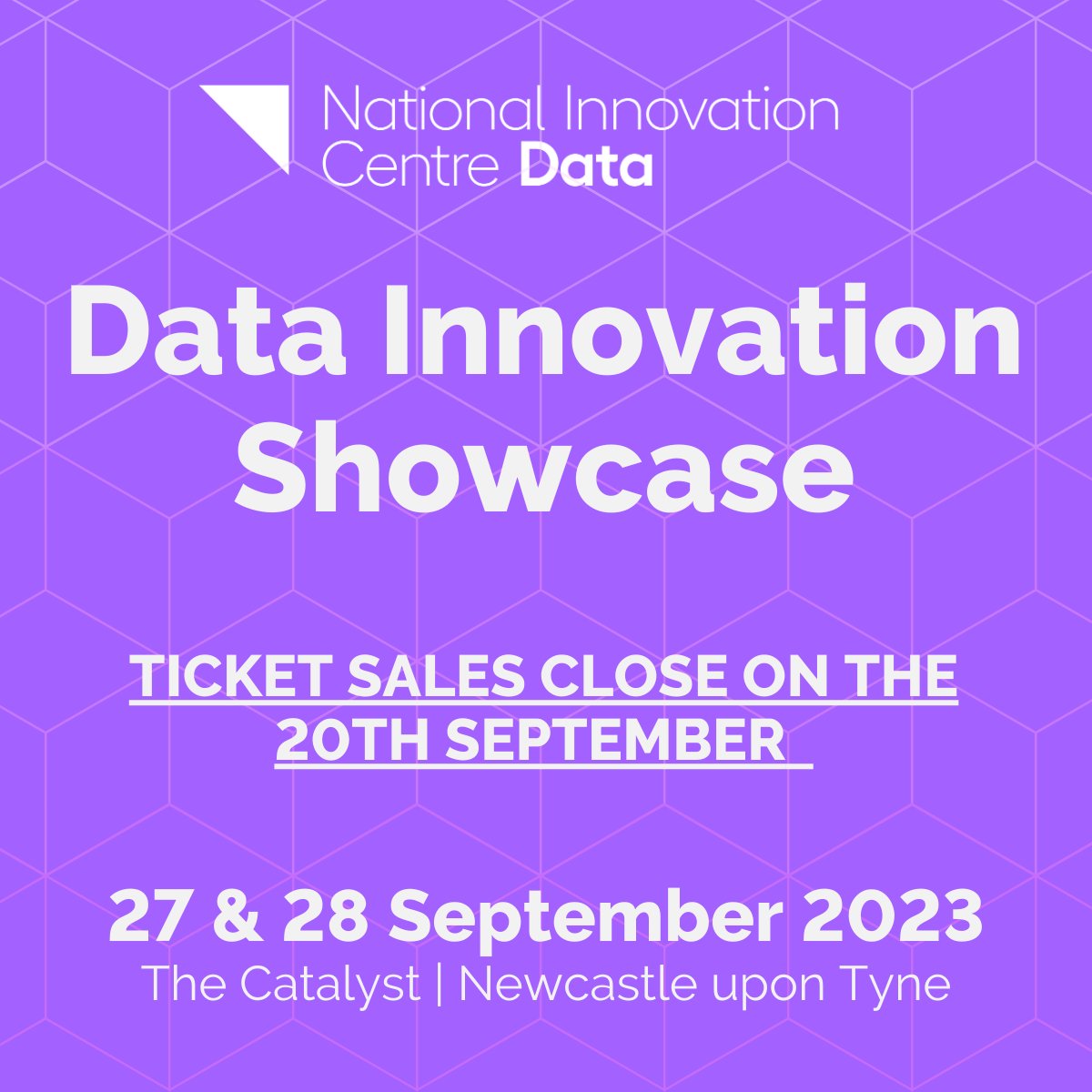 FINAL CALL FOR #DATAINNOVATIONSHOWCASE TICKETS📣 Ticket sales for the showcase will be closing TOMORROW, so this is your LAST CHANCE to claim your place! Register here: bit.ly/3DT8IcB Please note that all of the Data Mastery sessions on day two at 3pm are now sold out.