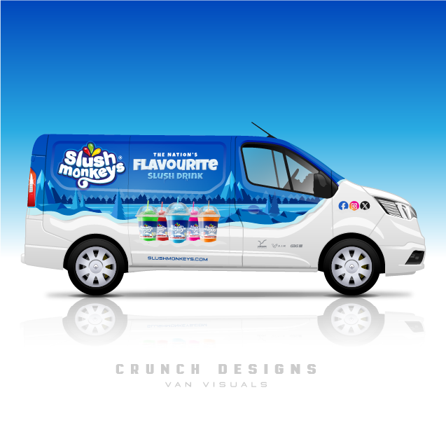 CrunchDesigns1's tweet photo. This is the "cool" @slushmonkeys new #RenaultTrafic van livery.

For more details on our van designs please get in touch, or checkout our website: https://t.co/gkTs2ZEAqK

#crunchdesigns https://t.co/IcESA6m6B8
