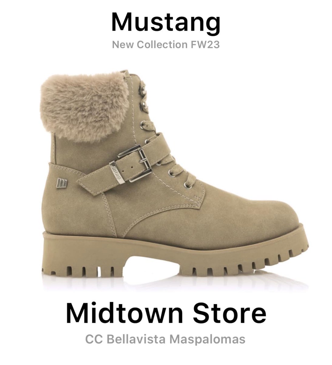 BellavistaSC's tweet image. Botín plano Lenox Mustang para mujer. Este estilo militar en color beige es puro fuego 🔥
¿Quieres ser la primera en lucir estos botines? ¡No esperes más! ¡Corre a Midtown Store Bellavista antes de que se agoten! 🛍️

#Moda #Tendencias #Botines #Mustang #Estilo #Chic #Nuevo