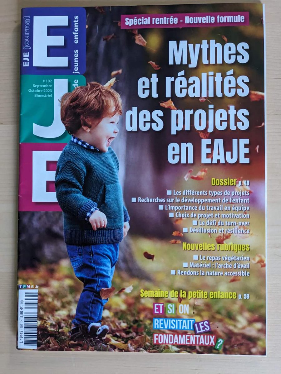 COJD_Enfance's tweet image. Retrouvez mon édito ainsi que le sommaire du dernier magazine EJE journal numéro 102 septembre/octobre 202

🌟Pour découvrir ce magazine : tpma.fr/eje-journal/pr…

Belle lecture,
A très vite,
Jérôme 🙂

#TPMA #ejejournal  #EAJE #petiteenfance #Eje #cojdpetiteenfance #projet