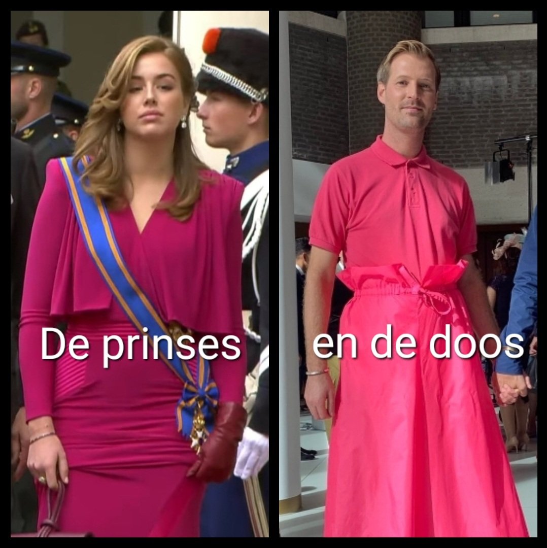 Prinses Alexia en een roze gedrocht. Waar heeft Nederland dit in hemelsnaam aan te danken. Egotripper #Warmerdam. #Alexia  #Prinsjesdag2023