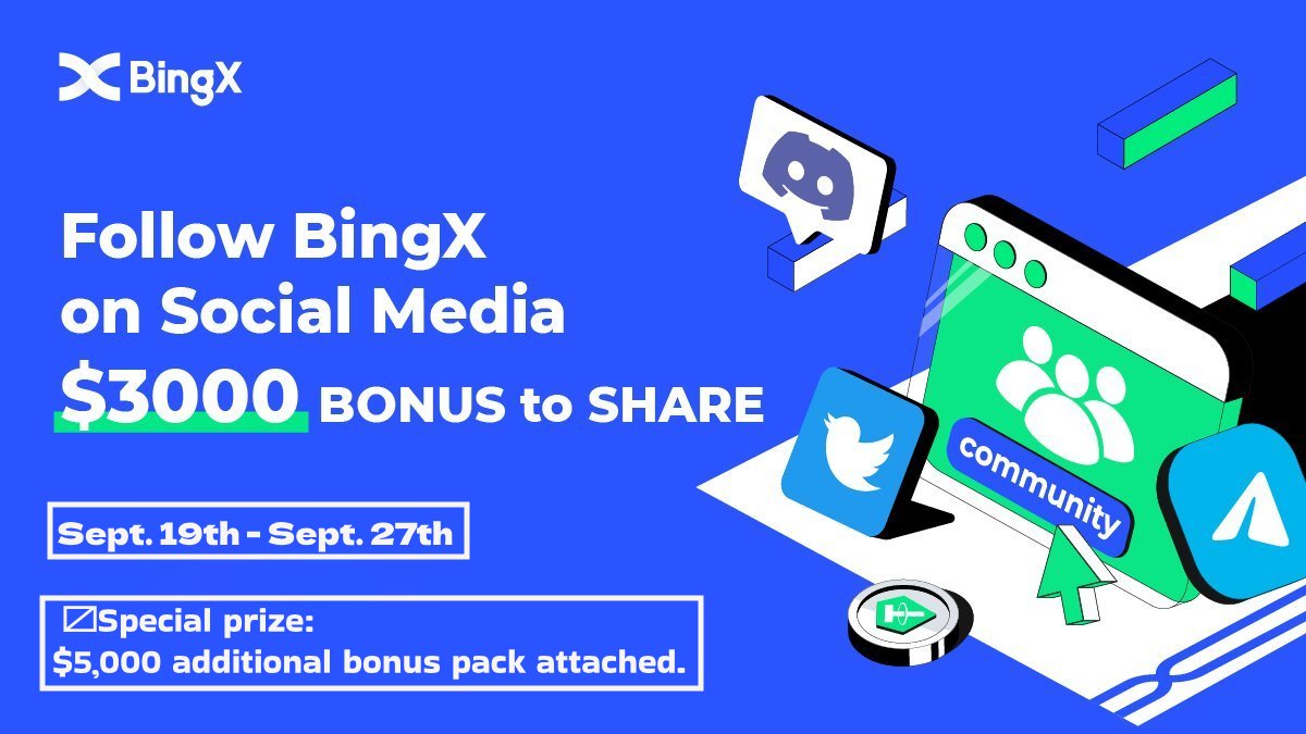 BingX on X: ✨Follow BingX on social media and share a $3000