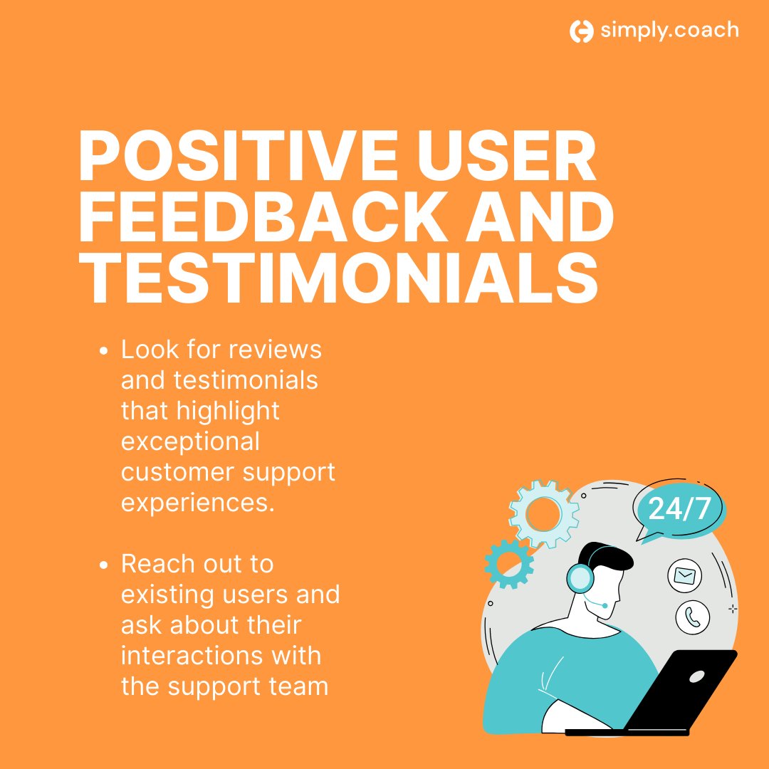 SimplyCoachHQ's tweet image. 6. Positive User feedback and testimonials 

#customersupport #coachingsoftware #B2B #coachingbusiness #coachingtechnology #SimplyCoach #lifecoach #businesscoach #leadershipcoach #executivecoach