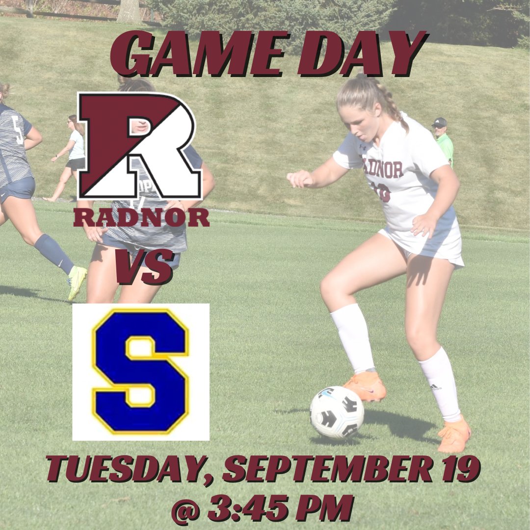 Game Day at Springfield today! Varsity and JV both start at 3:45 pm. Let's Go RGS! @radnor_raptors @RadnorTSD @PIAASports