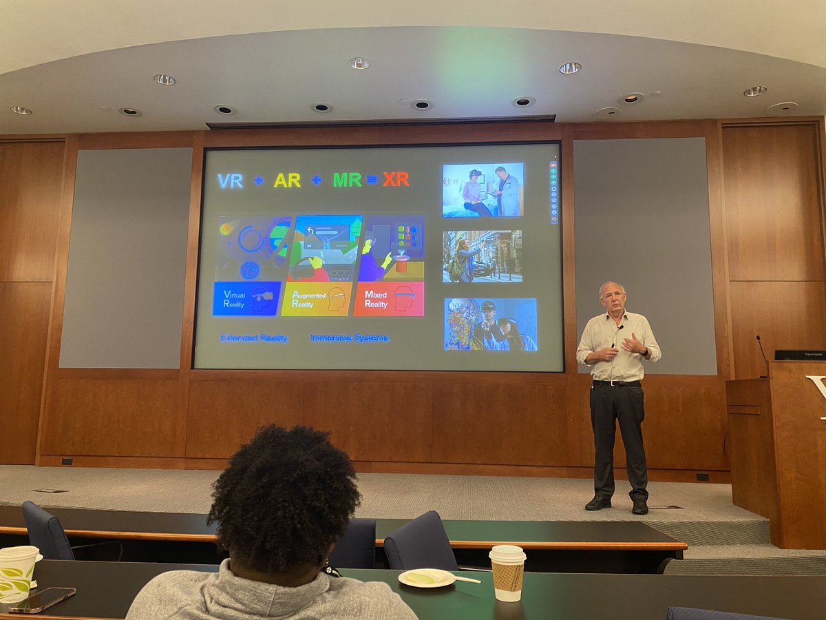 Kimberly Hieftje (@khieftje) on Twitter photo First day of the Inaugural Pediatrics and Virtual Reality in Healthcare Symposium has begun! <a href="/WalterGreenleaf/">Walter Greenleaf</a> kicked off the event by talking about the past, present, and future of #XR in healthcare. <a href="/bobfine/">Bob Fine #IVRHA</a> <a href="/YalePediatrics/">Yale Pediatrics</a> <a href="/AsherMarksMD/">Asher Marks</a> <a href="/XRPeds/">XRPeds at Yale</a> First day of the Inaugural Pediatrics and Virtual Reality in Healthcare Symposium has begun! <a href="/WalterGreenleaf/">Walter Greenleaf</a> kicked off the event by talking about the past, present, and future of #XR in healthcare. <a href="/bobfine/">Bob Fine #IVRHA</a> <a href="/YalePediatrics/">Yale Pediatrics</a> <a href="/AsherMarksMD/">Asher Marks</a> <a href="/XRPeds/">XRPeds at Yale</a>