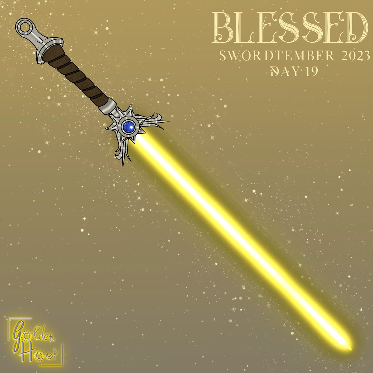 Goldenh12137256's tweet photo. Blessed ✨ ~ #Swordtember2023 ~ Day 19
19th day of The #Swordtember! ⚔️ I decided that I would use the prompt from the list made by @LiberiArcano for today’s #drawing! Today’s #sword is inspired to the #SunSword of the #CurseofStrahd. ✨
#gold #blessed #dnd #dndart #ArtistOnX https://t.co/0mGIR9IYSq