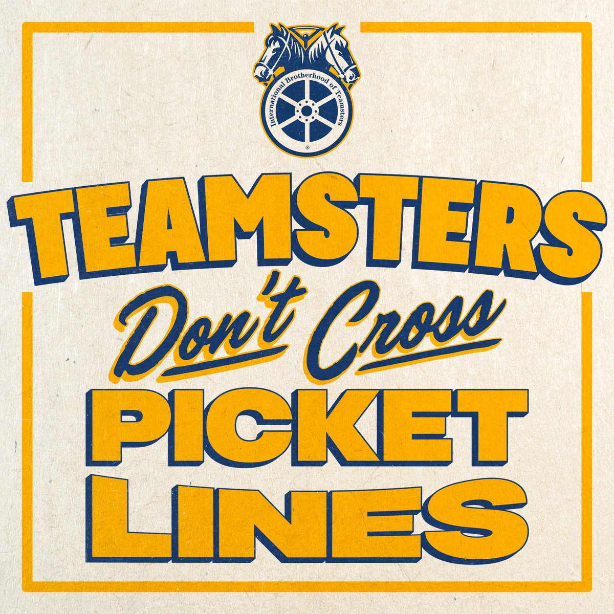 All #Teamsters know that the picket line is sacred. 
We never cross!

#WGAstrong 
#SagAftraStrong 
#StandUpUAW 
#BCBSOnStrike ... 
#1u