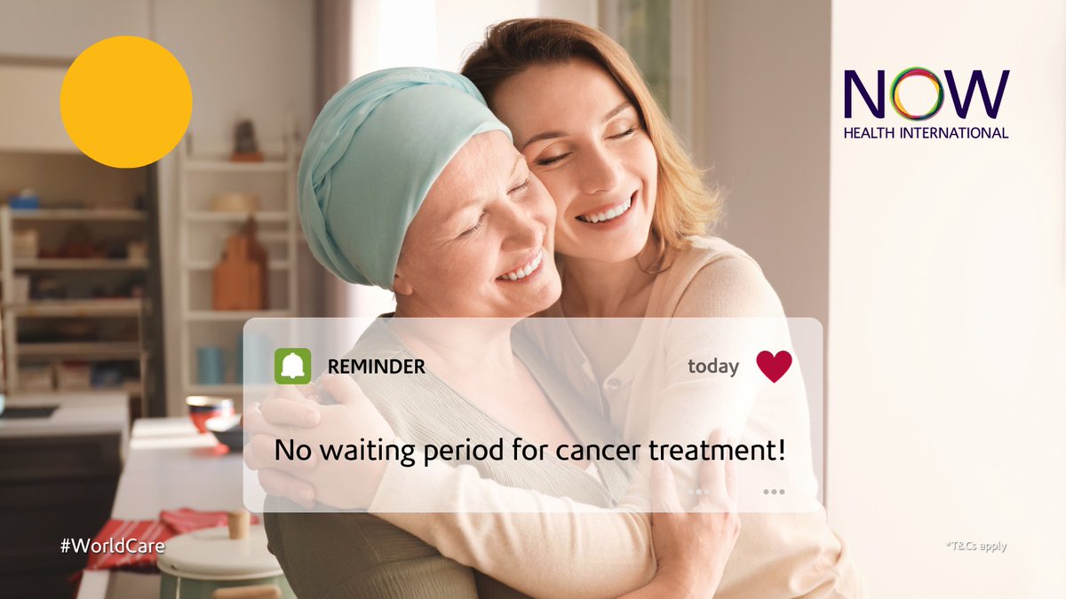 Now_Health's tweet photo. With our international health insurance plans, there is no waiting period for cancer treatment. Learn more about our plan features and benefits at https://t.co/IAgNO1Qds5 

#WorldCare #SimpleCare #ProductFeatures #LiveHealthier #LiveHappier https://t.co/LNbIqJ0X40