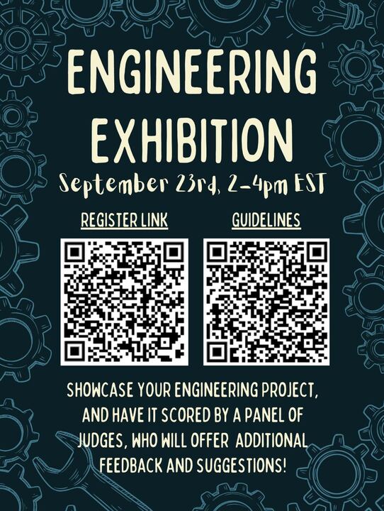 The STEAM Boat is hosting the Engineering Exhibition, where those interested in engineering can showcase their engineering projects and be judged by engineers. The Engineering Exhibition will take place on September 23 from 2pm to 4pm EST.