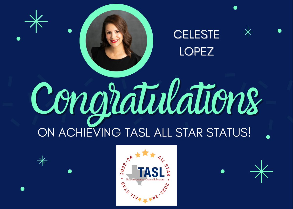 TxASL's tweet image. Congratulations to Celeste Lopez, @LibrarianLopez, for being a #TxASL All Star!