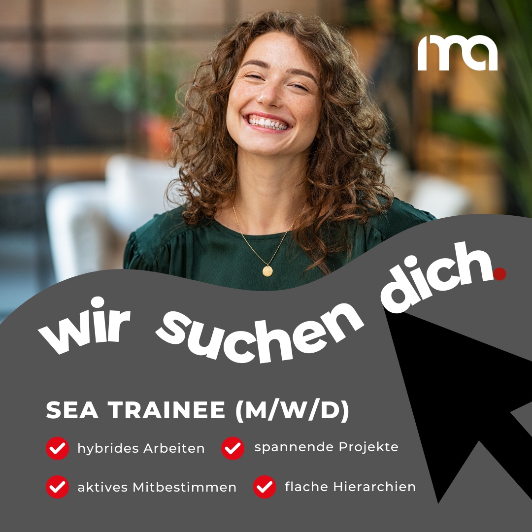 Mach mit Deiner Leidenschaft für das Internet &amp; Social Media Karriere 📈: Werde unser SEA Trainee und entfalte Dein Potenzial! 🚀

Bewirb dich jetzt! 📩 bewerbung@internet-marketing-agentur.com oder unter:
internet-marketing-agentur.com/sea-trainee-sa…

#SEAtrainee #traineeship #JetztBewerben