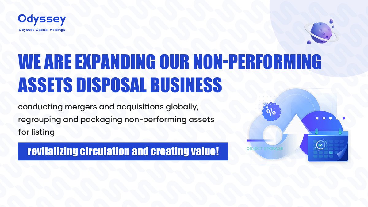 ochholdings's tweet photo. πΌ #assetrestructuring #globalmergers and acquisitions
Expand non-performing asset disposal business! π Global mergers and acquisitions, reorganization, packaging and listing, revitalizing circulation, and creating huge value! π°
Join us and start a new investment journey! π€πΌ https://t.co/yltfp9z8KN