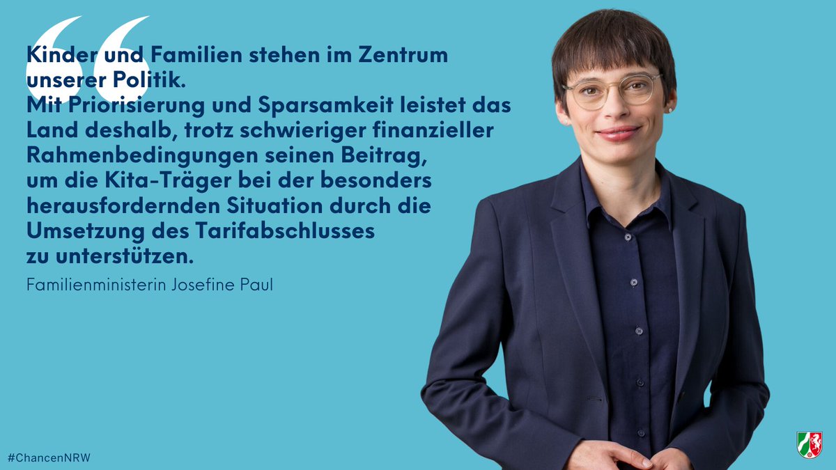Um die vielfältige #Kita-Landschaft in #NRW zu stabilisieren, unterstützen wir die freien Träger mit einmalig 100 Mio. Euro Überbrückungshilfe. Zum nächsten Dynamisierungszeitpunkt erhalten alle Träger zudem fast 10% mehr Mittel für ihre Arbeit. mkjfgfi.nrw/landesregierun…