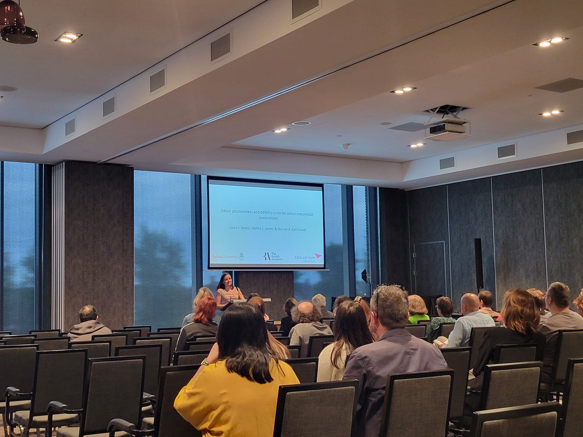 Ilja Croijmans (@icroy) on Twitter photo A great finish to a great session in the honour of Ep Köster is the talk by <a href="/laurajspeed/">Dr Laura Speed</a>, talking about crossmodal associations that underlie product odor pleasantness and edibility ratings @ecro2023 #ecro2023 A great finish to a great session in the honour of Ep Köster is the talk by <a href="/laurajspeed/">Dr Laura Speed</a>, talking about crossmodal associations that underlie product odor pleasantness and edibility ratings @ecro2023 #ecro2023