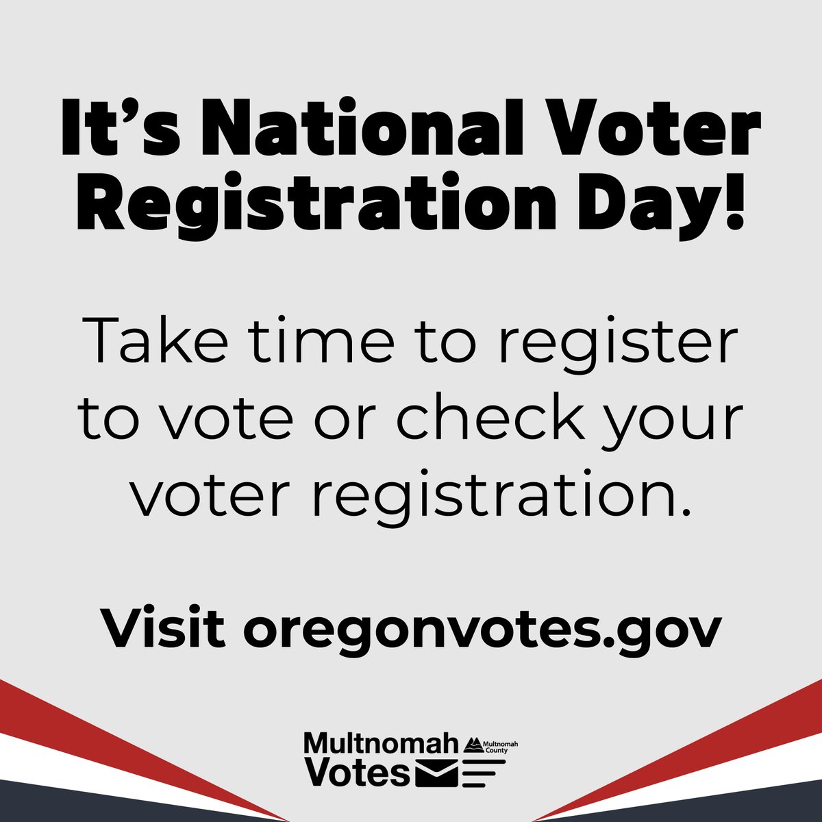 multco's tweet image. Local elections are important and can impact our day-to-day lives. By registering and voting, we can actively participate in issues that affect our lives and communities. #NationalVoterRegistrationDay #OregonVotes