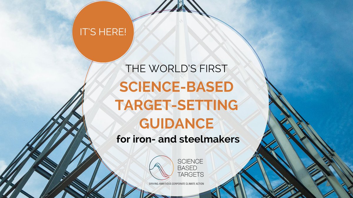 sciencetargets's tweet photo. Steel production represents up to 9% of global CO2 emissions.
Our new #SBTiSteel Guidance enables the steel sector to reduce these emissions via science-based target-setting tools, guidance & mitigation pathways.
Explore the guidance here: https://t.co/hu1dbDuOkP https://t.co/ny3lRhEiTj