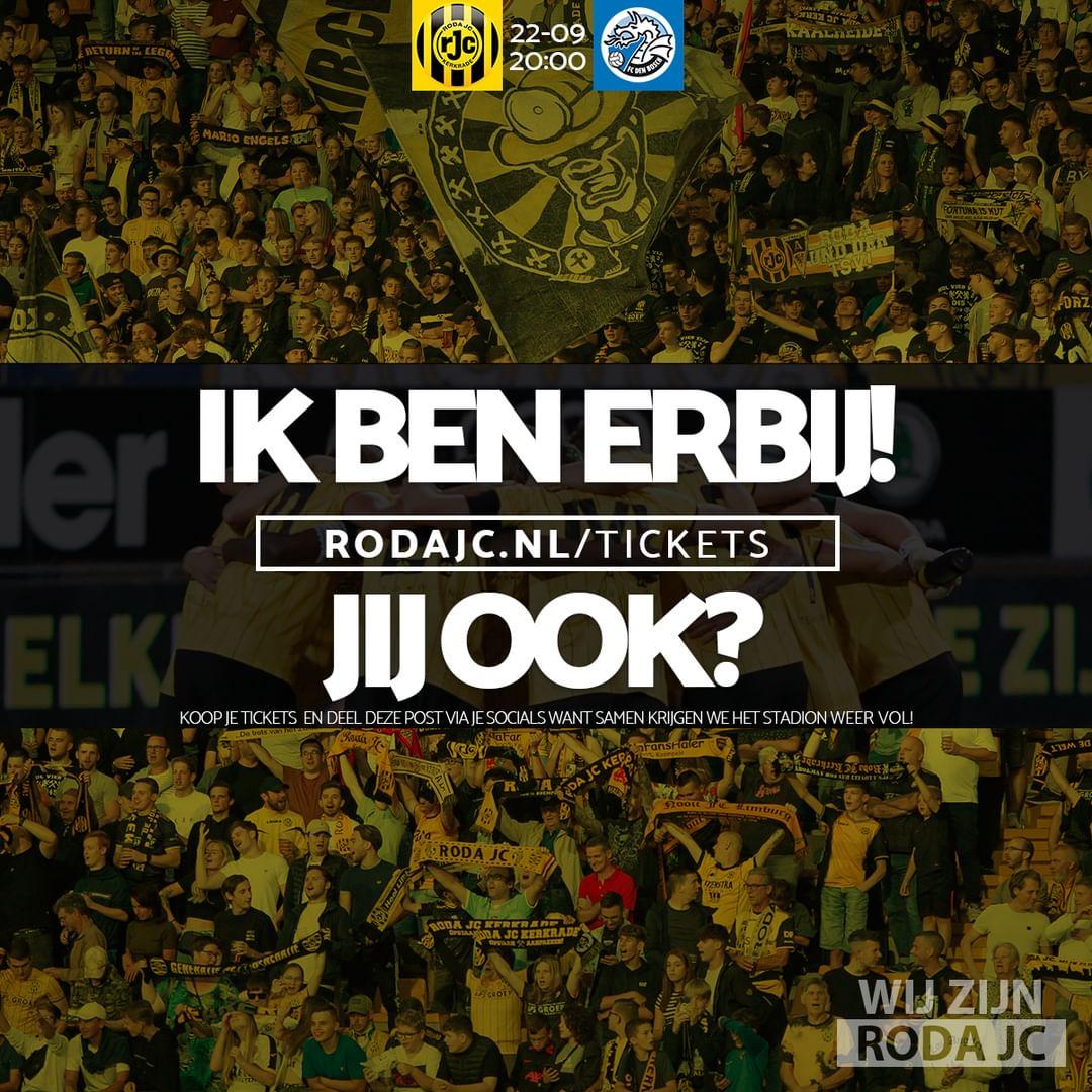 WIJZIJNRODAJCnl's tweet photo. โ๏ธ Samen gaan we zorgen voor een groot voetbalfeest in Kerkrade! ๐๐ค
Koop je (extra) tickets via https://t.co/A9C04B5fyQ en deel deze post via je socials want samen krijgen we het stadion weer vol! ๐ฅโ๏ธ
#rodajc #roda #rodajckerkrade #kkd #wzrjc @RodaJCKerkrade https://t.co/wwWfOrAKIu