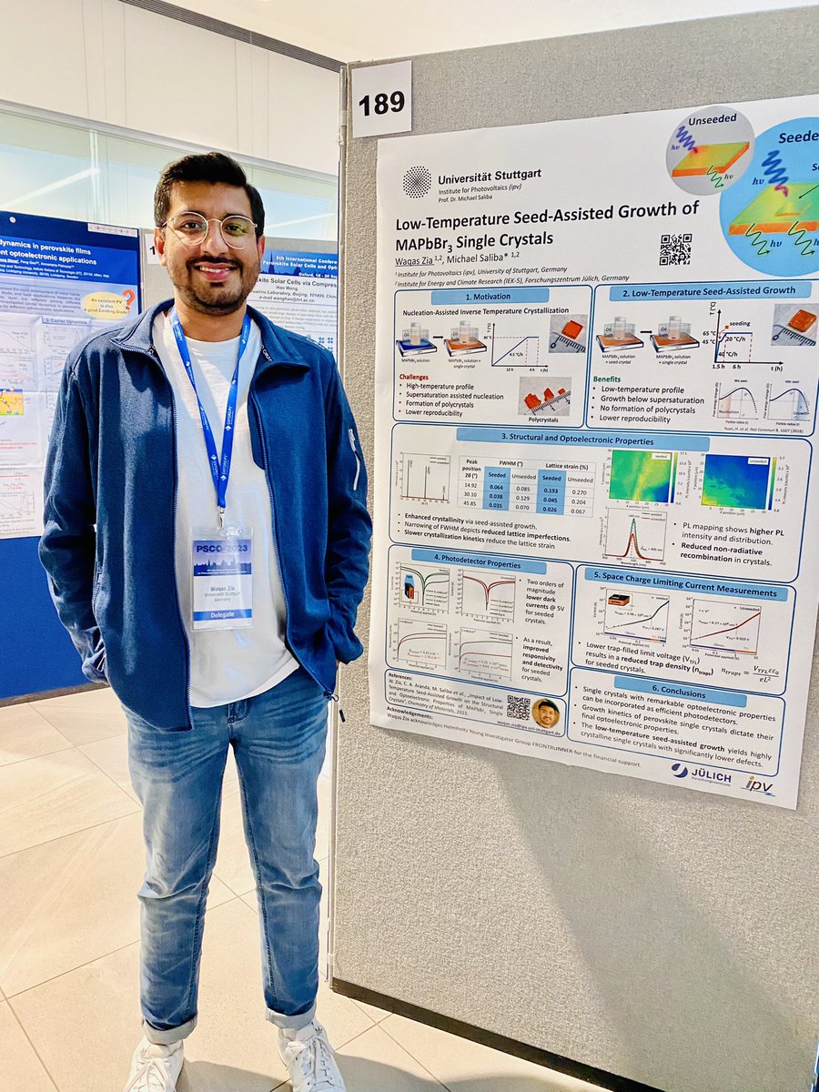 Getting exciting insights on perovskite photovoltaics at #PSCO23 at <a href="/UniofOxford/">University of Oxford</a> University. Pass by my #poster189 if you are interested in the growth of Perovskite #singlecrystals. 
<a href="/SalibaLab/">SalibaLab</a> <a href="/fz_juelich/">Forschungszentrum Jülich | @fzj@social.fz-juelich</a> <a href="/Uni_Stuttgart/">Uni Stuttgart</a>