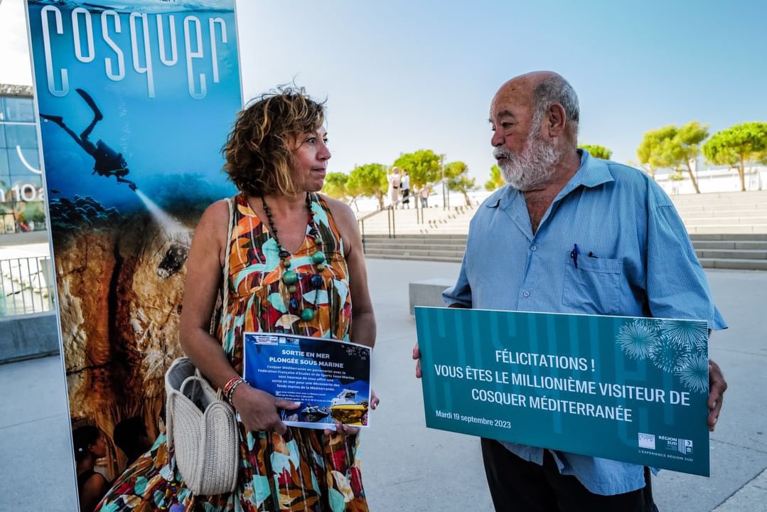 grotte_cosquer's tweet photo. 🎉🥳C’est officiel, nous avons accueilli notre millionième visiteur ce mardi 19 septembre à 15h !
@MaRegionSud
#cosquer https://t.co/qFaz1J43mv